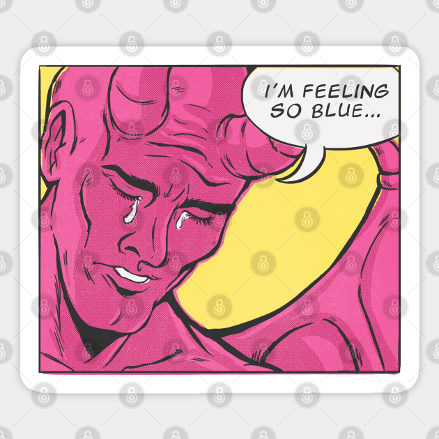 Feeling Blue Feelings Sticker TeePublic